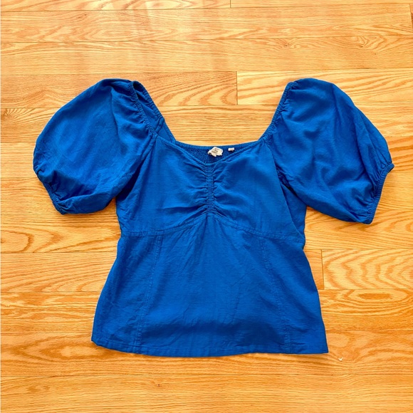 Flattering Fat Face Puff Sleeve Top EUC Sz 10 (or M) - Picture 1 of 4